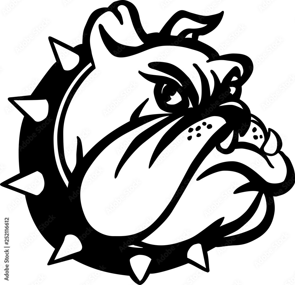 Poster, Wandbilder Bulldog Cartoon Vector Illustration, 40x40 cm