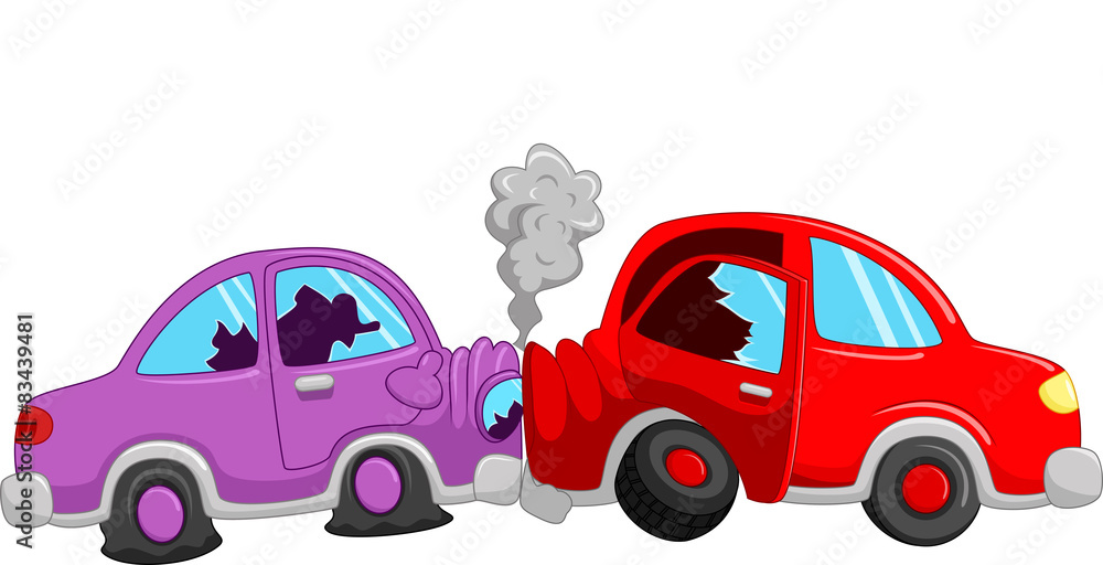 cartoon car accident pictures