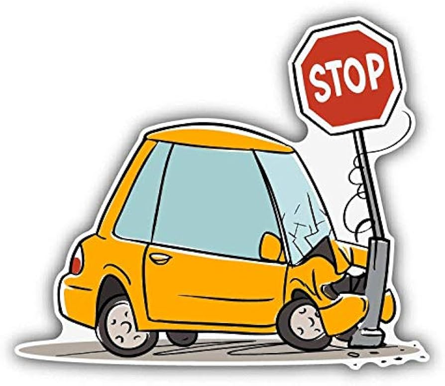 Vector flat cartoon car crash in head-on collision, accident ...