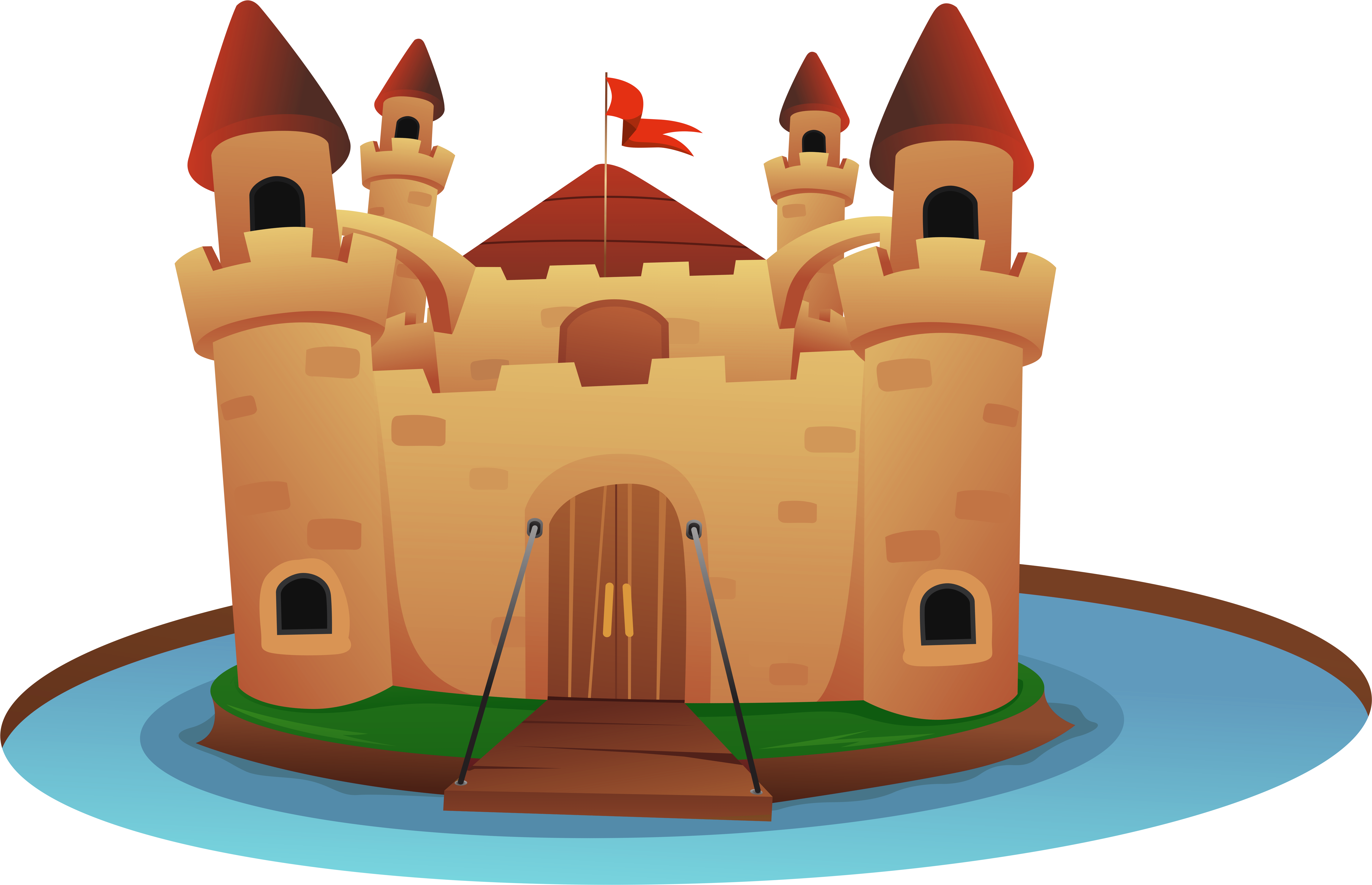 cartoon castle cliparts
