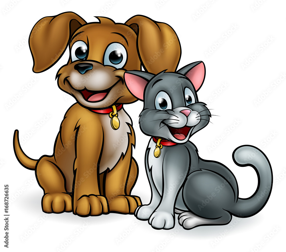 cartoon cat and dog