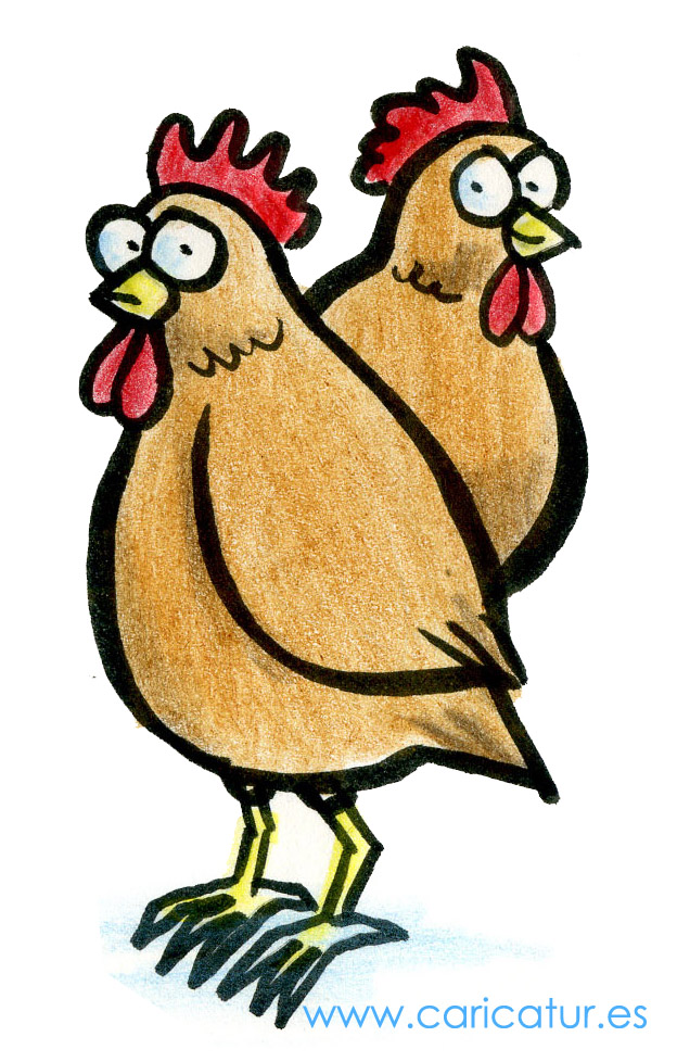 cartoon chickens