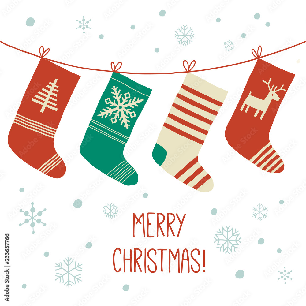 cartoon christmas stocking