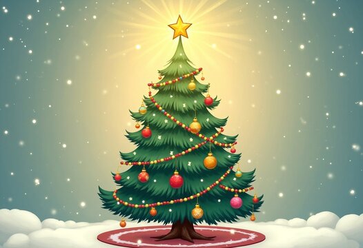 cartoon christmas tree pictures