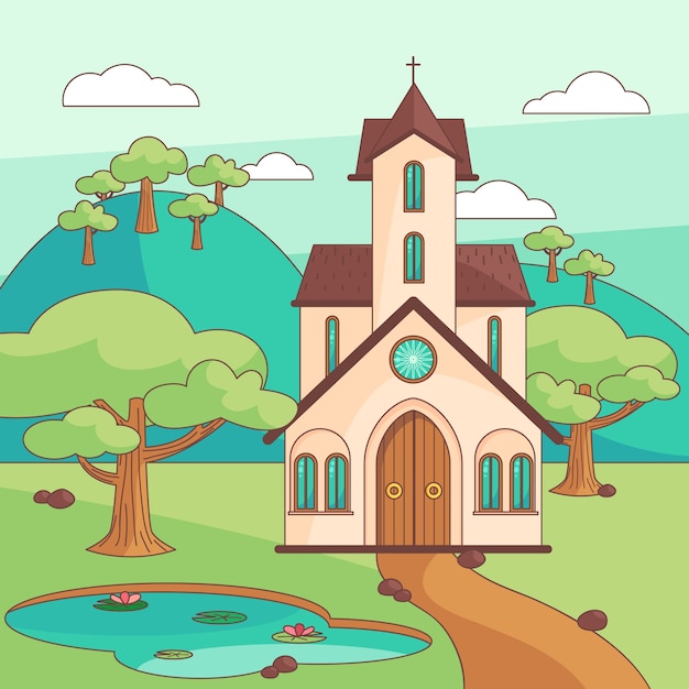 cartoon church pictures