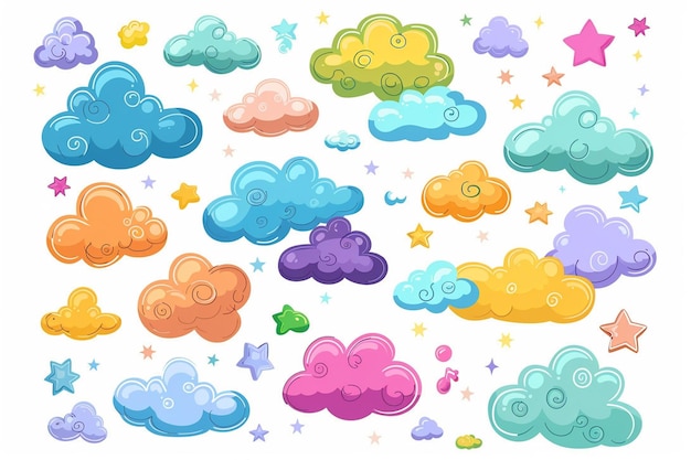 cartoon clouds cliparts 2024