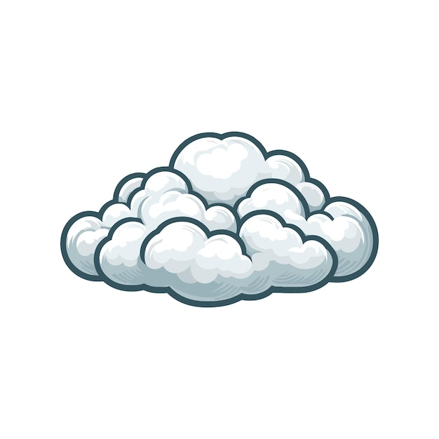 Cartoon Clouds vector illustration of clouds vector icon | Premium ...