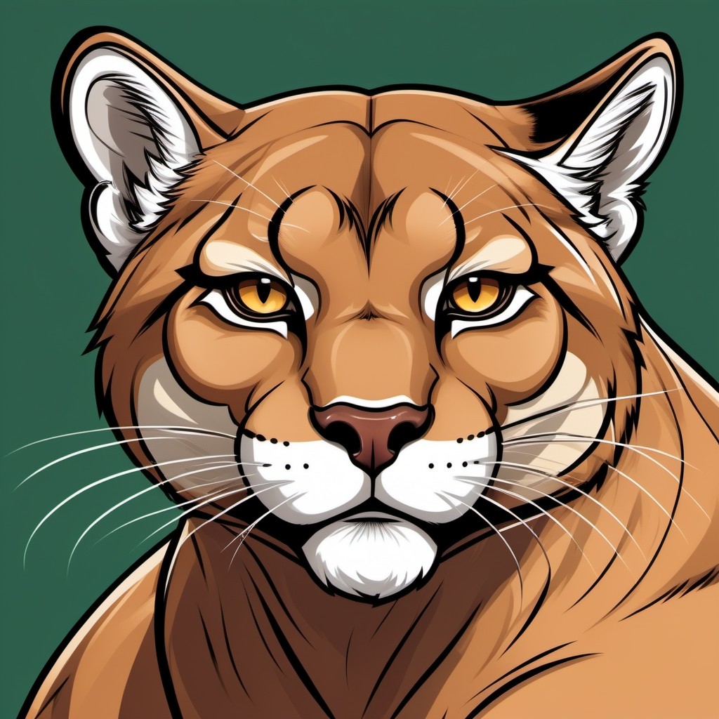 Elementary School Cartoon Cougar Mascot | Stable Diffusion Online