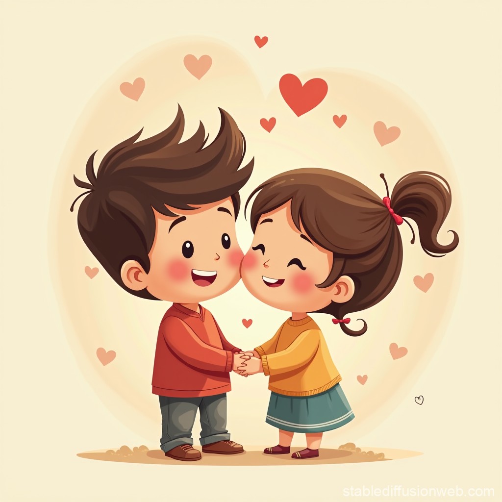 Loving Cartoon Couple Avatar | Stable Diffusion Online