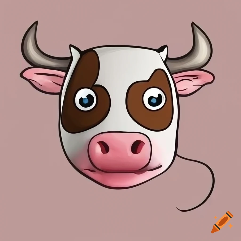 cartoon cow face