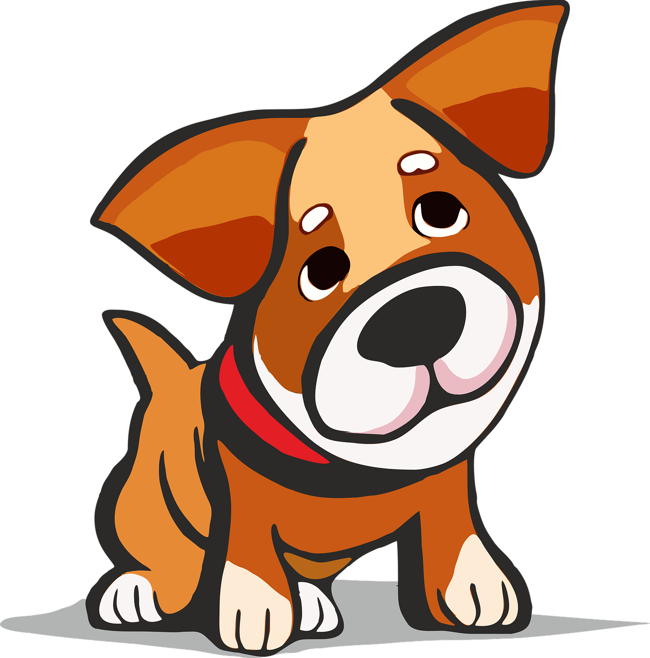 Premium Photo | A cartoon drawing of a puppy that saysi love dogs 