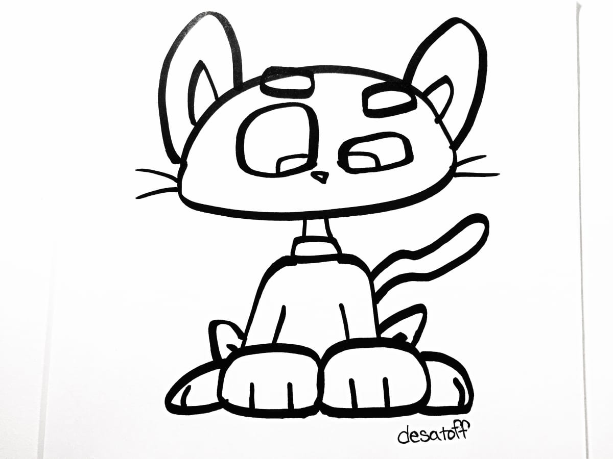 cartoon drawings of cats