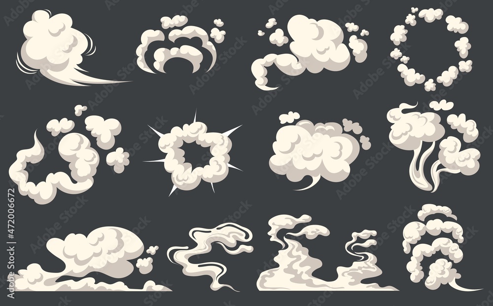 Poster, Wandbilder Cartoon dust clouds, 40x24.8 cm