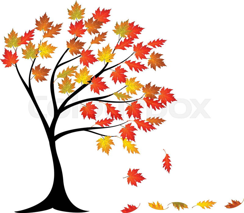 cartoon fall tree