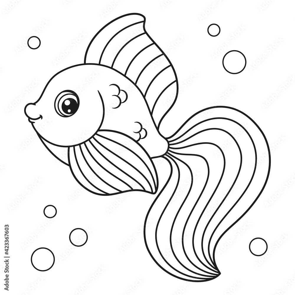 cartoon fish coloring pages