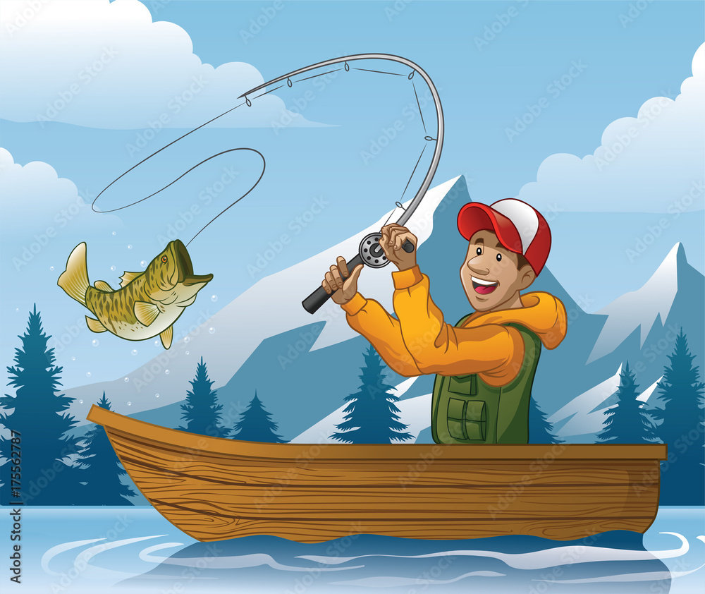 cartoon fishing images