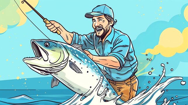 cartoon fishing pictures