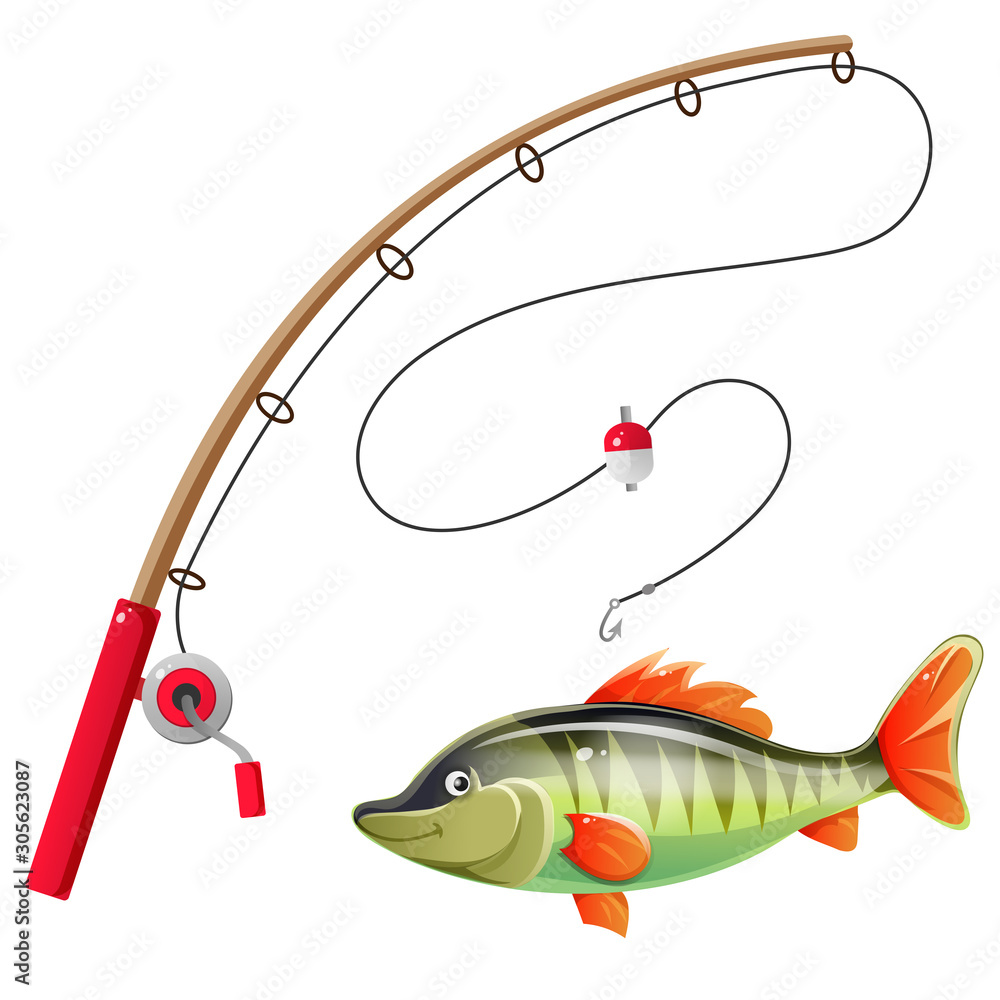 cartoon fishing rods