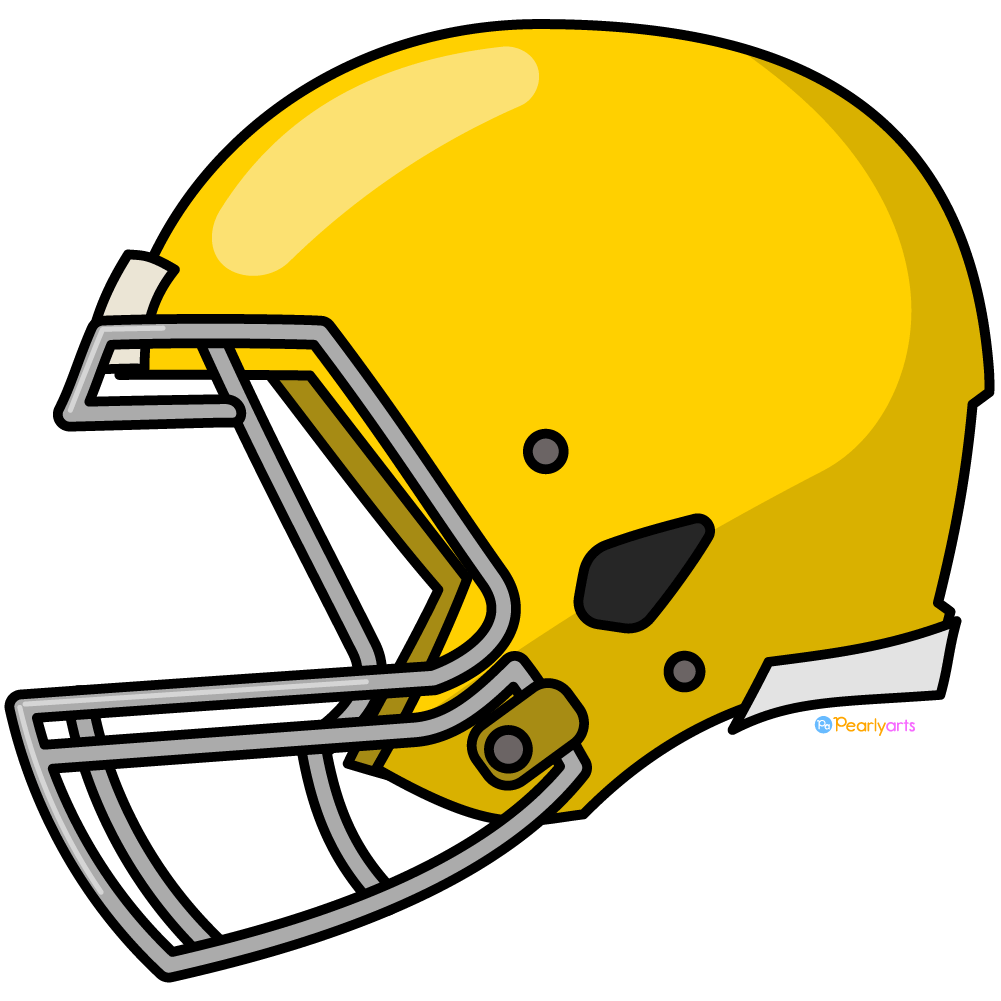cartoon football helmets