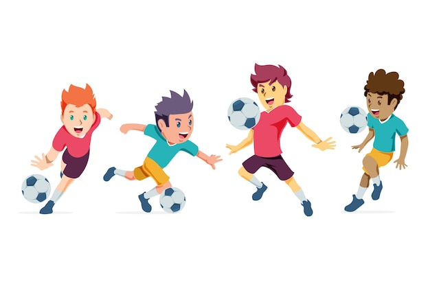 cartoon football players
