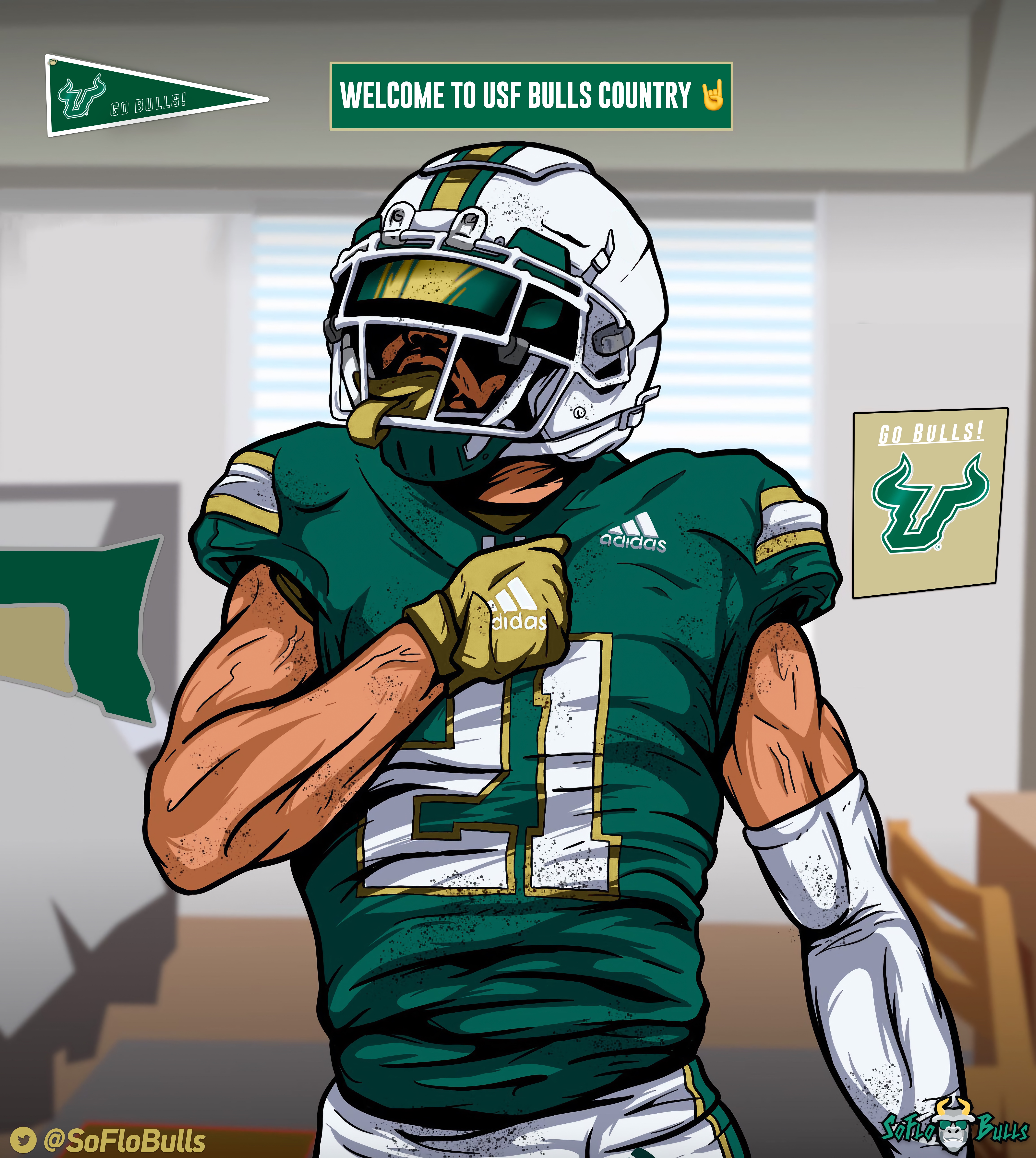 cartoon football players