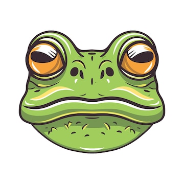 cartoon frog face