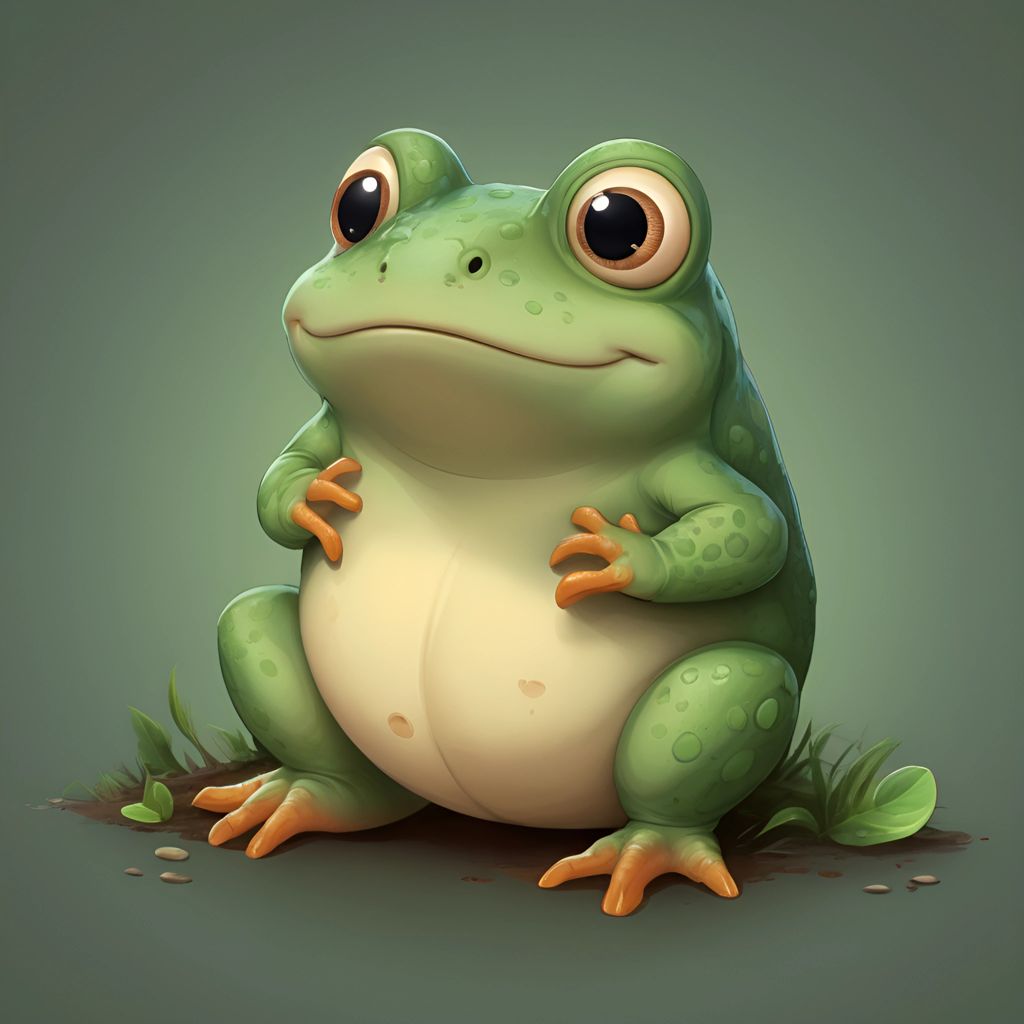 Adorable Cartoon Frog - Free Download - AI Scribbles