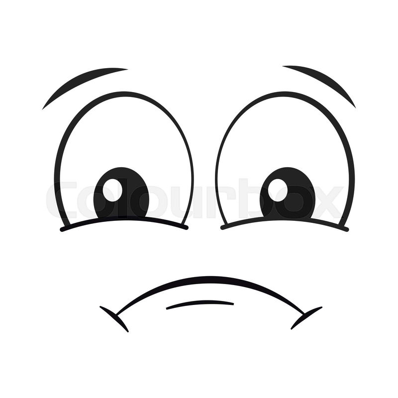 cartoon frowny face
