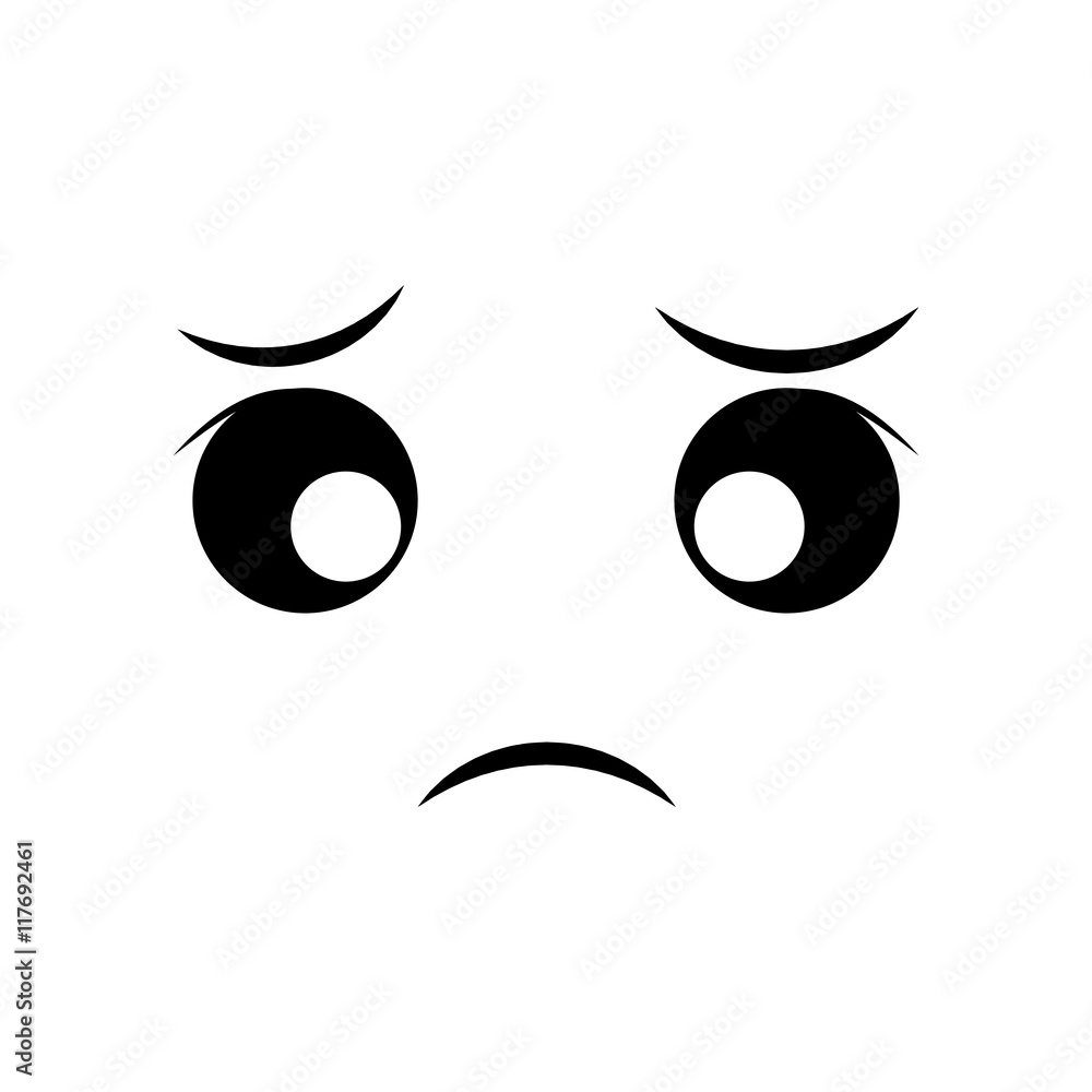 cartoon frowny face