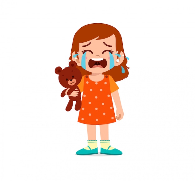 cartoon girl crying