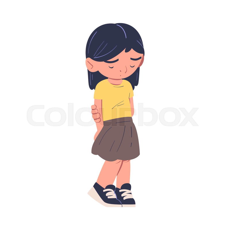 cartoon girl sad