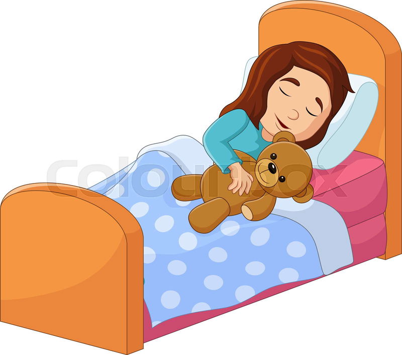 cartoon girl sleeping