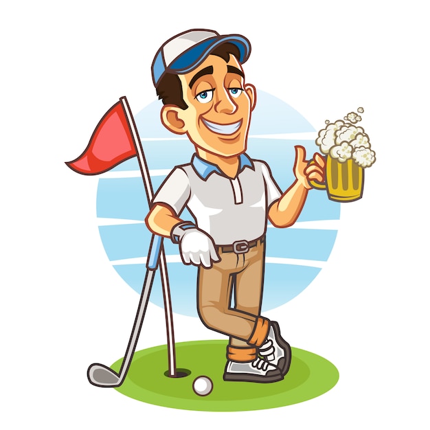 cartoon golfer