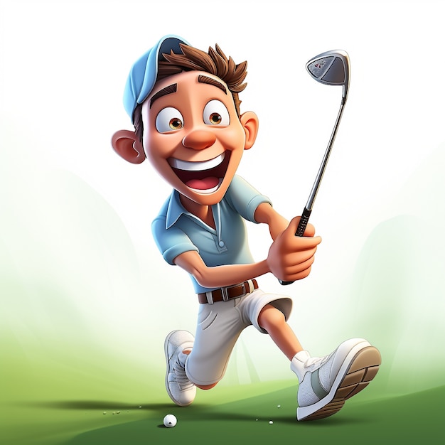 cartoon golfers