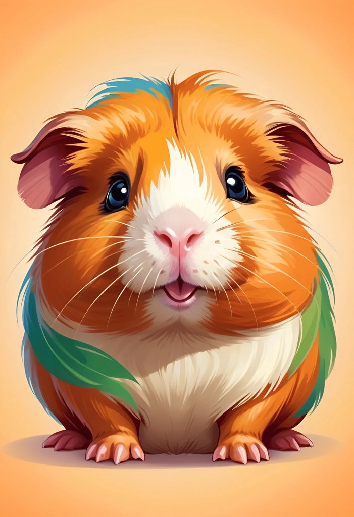 Cute Cartoon Guinea Pig - Free Download - AI Scribbles