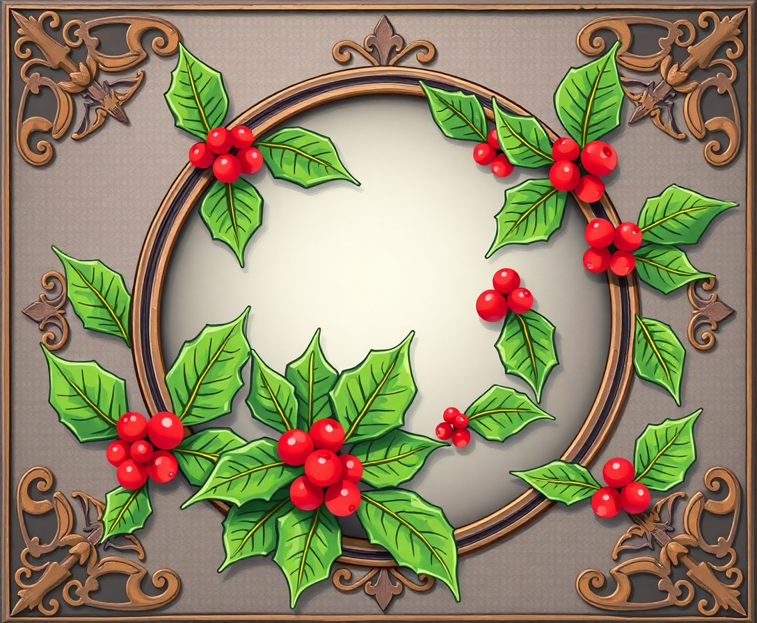 holly leaves cartoon Image – Free AI Generator | Makepix