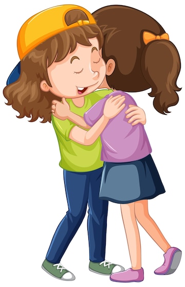 cartoon hug cliparts 2024