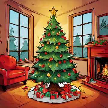 cartoon images of christmas