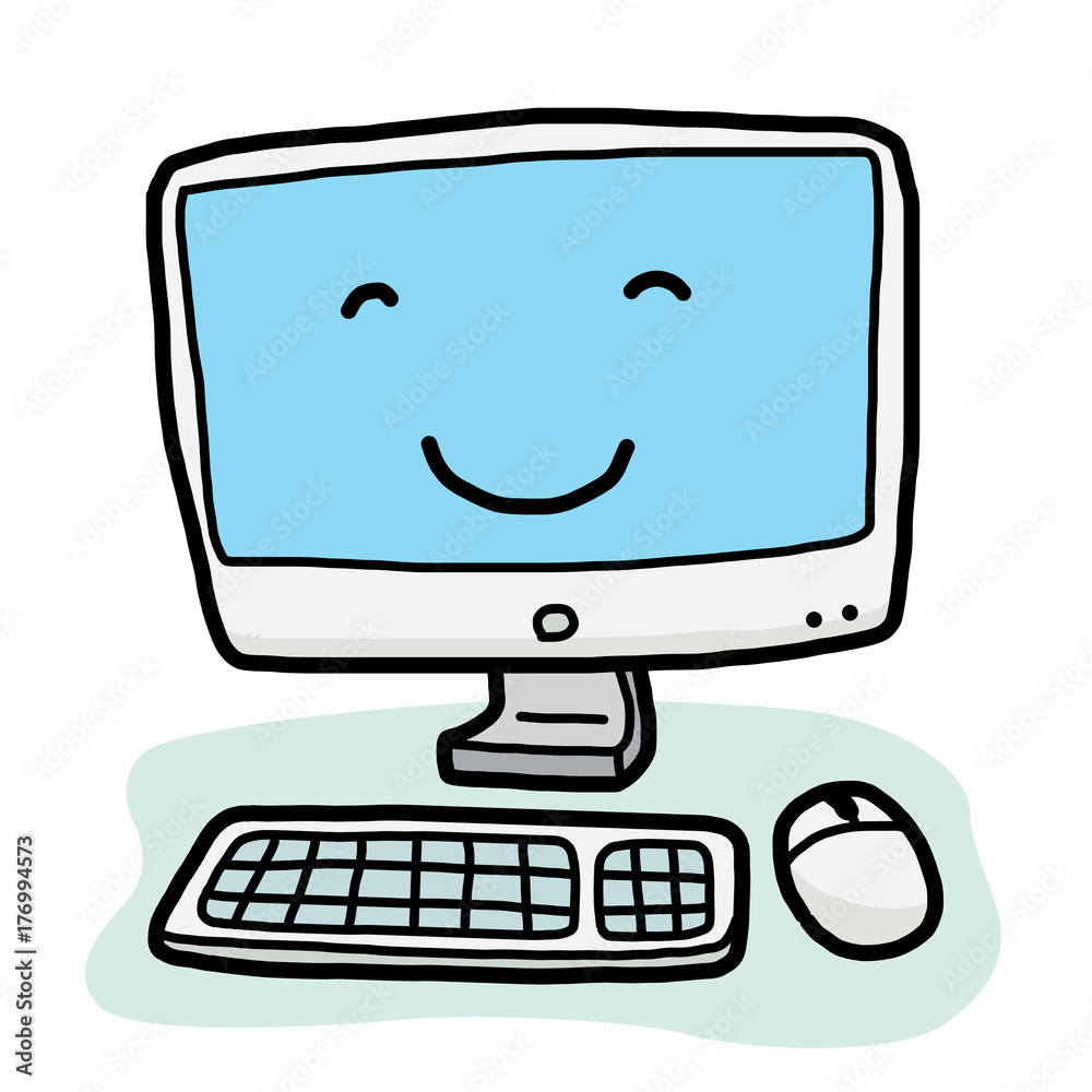 cartoon images of computers