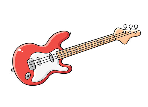 cartoon images of guitars