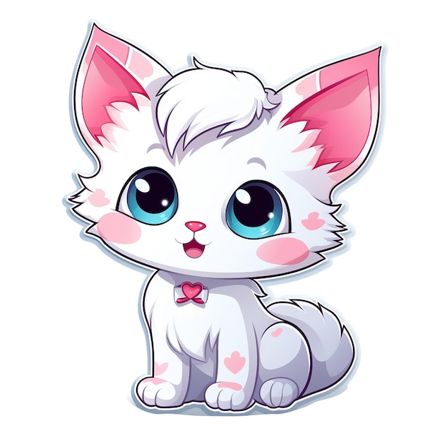 Cute kitten cartoon | Premium AI-generated image