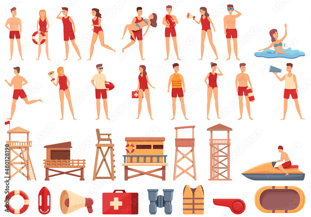 cartoon lifeguard cliparts