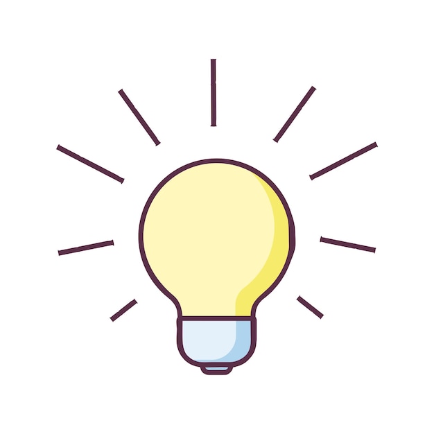 cartoon light bulb