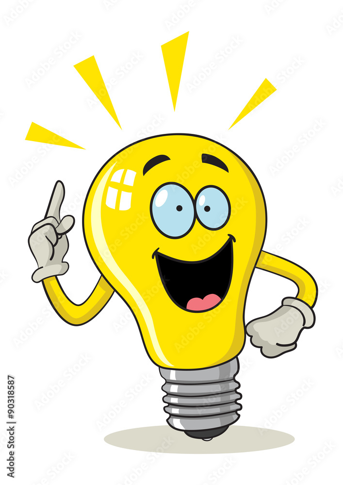 cartoon light bulb