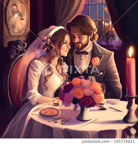 cartoon married couple