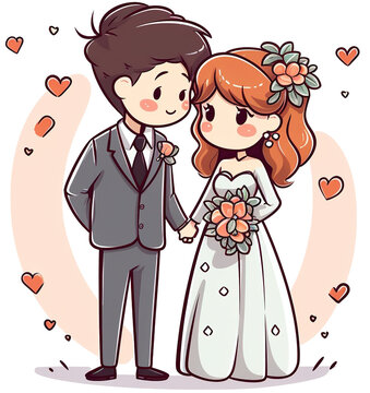 Cartoon Wedding Couple Images – Browse 137,240 Stock Photos ...