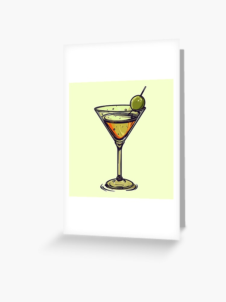cartoon martini glass