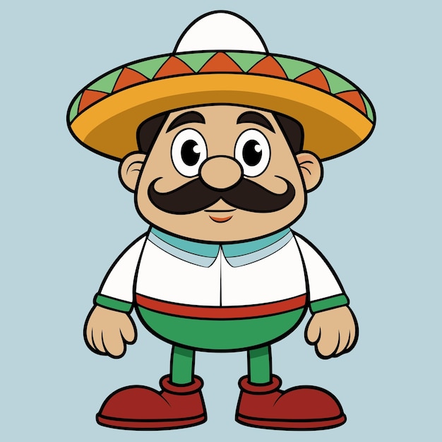 cartoon mexican people