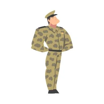 cartoon military man