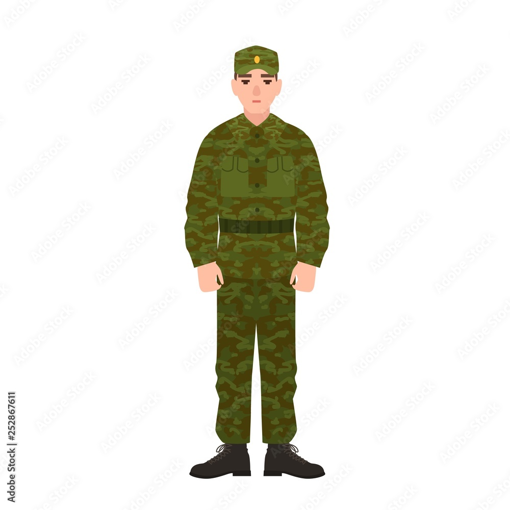 cartoon military man